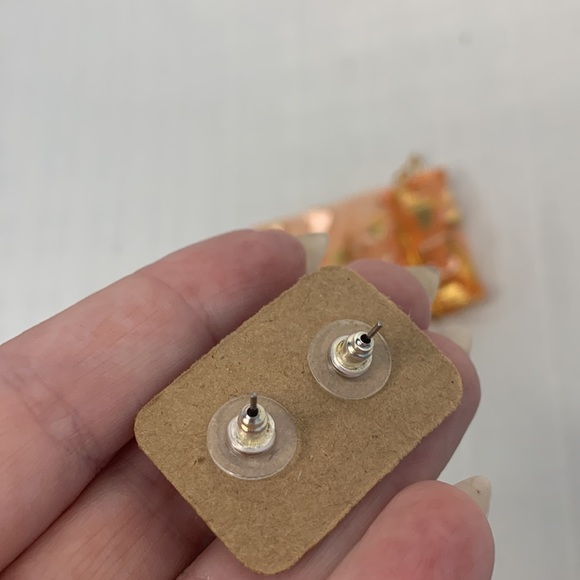 Murano Glass Midnight-sky ear studs - Picture 7 of 7